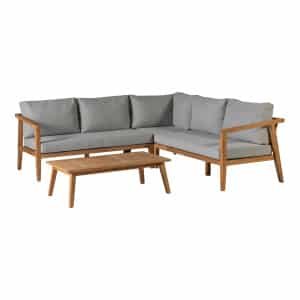WOOOD Hoek Loungeset Lucca Teakhout - Naturel