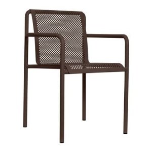 ferm LIVING Dapple Tuinstoel met Armleuning - Dark Chocolate