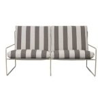 ferm LIVING Desert 2-zitsbank - Cashmere - Chocolate / Off-White