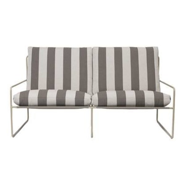 ferm LIVING Desert 2-zitsbank - Cashmere - Chocolate / Off-White