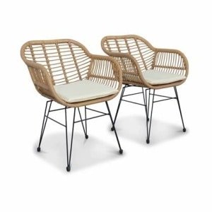 sweeek - Set stoelen met bamboe-effect
