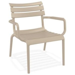 ALTEREGO AROMA Tuinstoel met armleuningen - Taupekleur