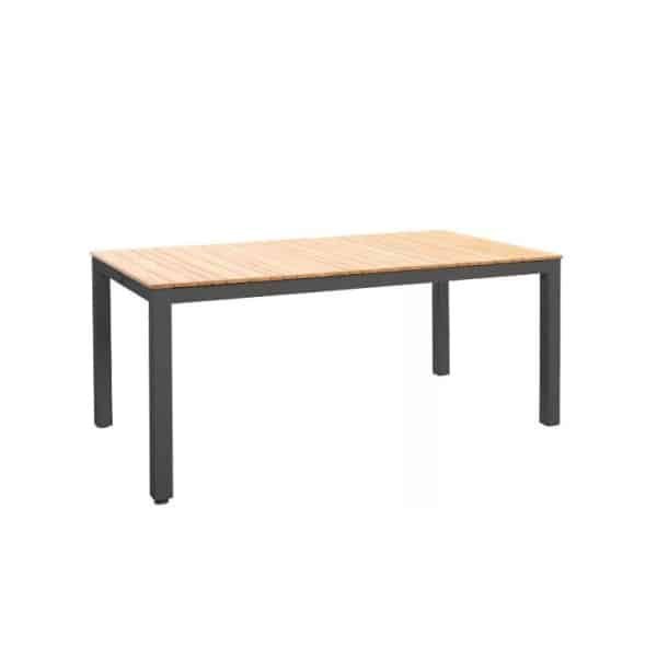 Arashi dining table 169x90cm. alu dark grey/teak - Yoi