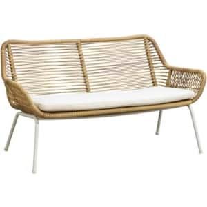 Bank Grand 2-zits - wicker naturel - 78x150x73 cm - Leen Bakker