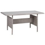 Beliani - VITERBO - Tuintafel - Grijs - Rotan
