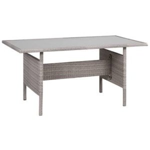 Beliani - VITERBO - Tuintafel - Grijs - Rotan