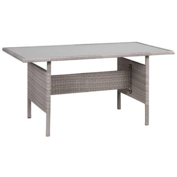 Beliani - VITERBO - Tuintafel - Grijs - Rotan