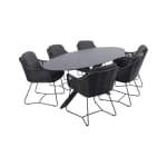 Belmond antraciet/Privada 240x107 - Ovale tuinset - 7-delig