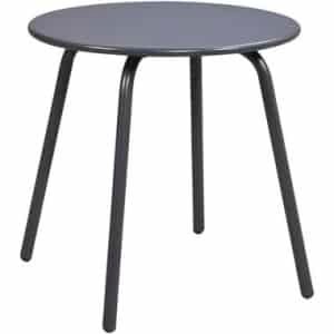 Bijzettafel Montreal - antraciet/metaal - 45xØ45 cm - Leen Bakker