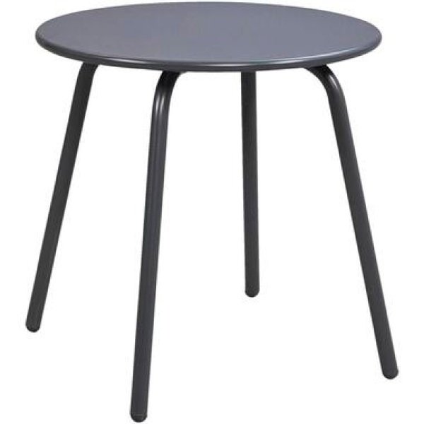 Bijzettafel Montreal - antraciet/metaal - 45xØ45 cm - Leen Bakker