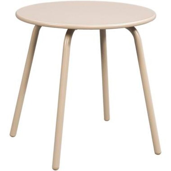 Bijzettafel Montreal - zand/metaal - 45xØ45 cm - Leen Bakker