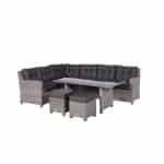 Blue bird L/D set 5-dlg links organic grey 2-h/ reflex black - Garden impressions