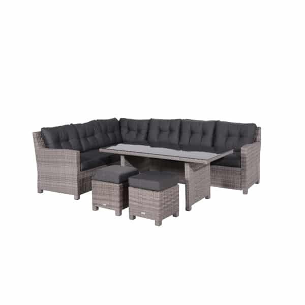 Blue bird L/D set 5-dlg links organic grey 2-h/ reflex black - Garden impressions