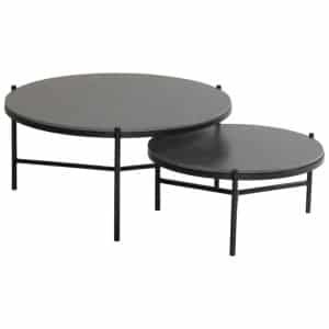Carson koffietafel zwart dia. 8 H 38 cm - Hartman