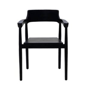 DÉJA Living - Tuinstoel - Zwart Teakhout - Zithoogte 47cm - Hazel