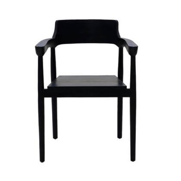 DÉJA Living - Tuinstoel - Zwart Teakhout - Zithoogte 47cm - Hazel