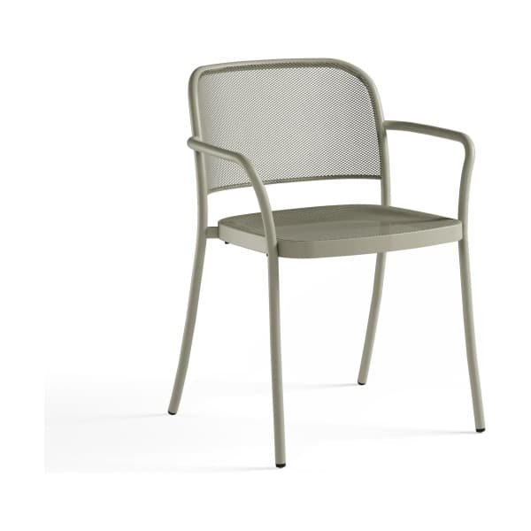 EMU Café tuinstoel met arm grey green