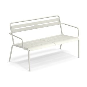 EMU Star tuinbank met arm matt white