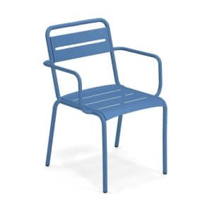 EMU Star tuinstoel aluminium met arm marine blue
