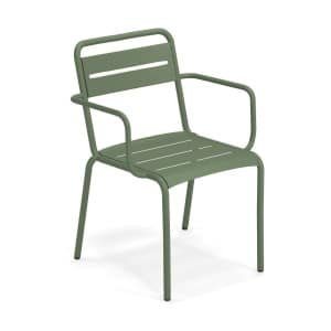 EMU Star tuinstoel aluminium met arm military green