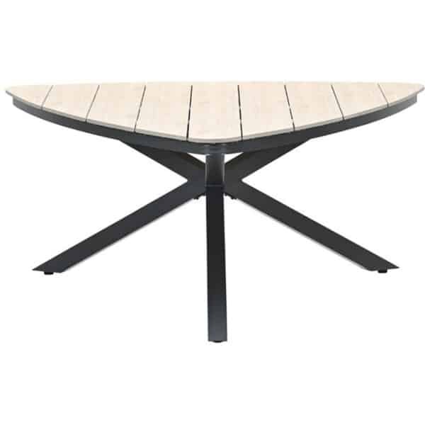 Edison triangle tafel 170 cm black/light teak Vironwood - Garden impressions