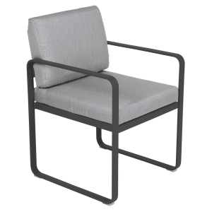 Fermob Bellevie dining armchair tuinstoel Anthracite - Flannel