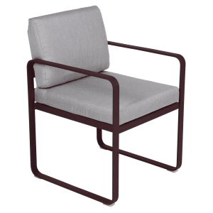 Fermob Bellevie dining armchair tuinstoel Black cherry - Flannel
