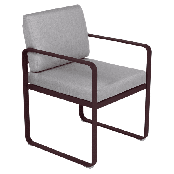 Fermob Bellevie dining armchair tuinstoel Black cherry - Flannel