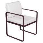 Fermob Bellevie dining armchair tuinstoel Black cherry - Off-White