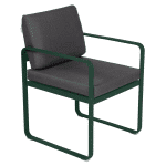 Fermob Bellevie dining armchair tuinstoel Cedar green - Graphite