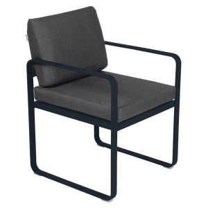 Fermob Bellevie dining armchair tuinstoel Deep blue - Graphite