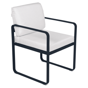Fermob Bellevie dining armchair tuinstoel Deep blue - Off-White
