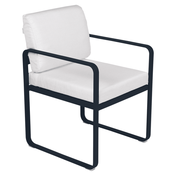 Fermob Bellevie dining armchair tuinstoel Deep blue - Off-White