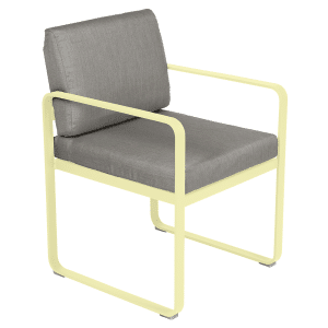 Fermob Bellevie dining armchair tuinstoel Frosted gemon - Grey Taupe