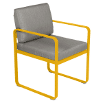 Fermob Bellevie dining armchair tuinstoel Honey - Grey taupe