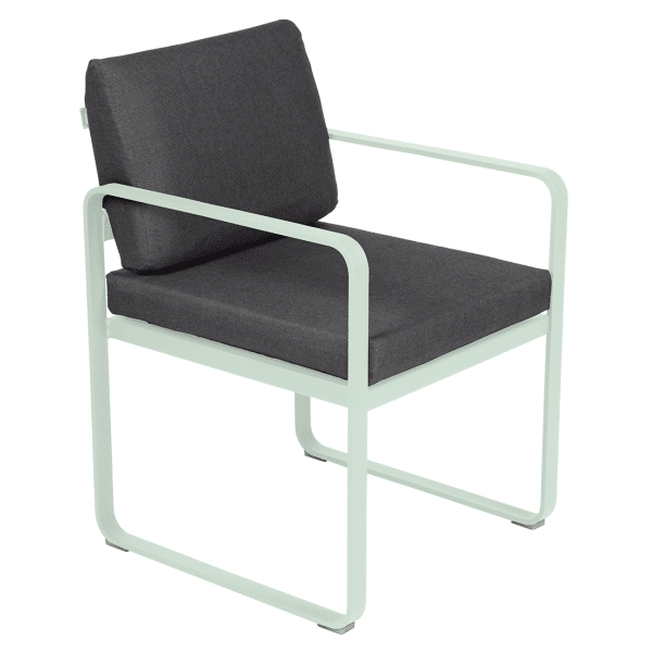 Fermob Bellevie dining armchair tuinstoel Ice mint - Graphite