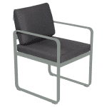 Fermob Bellevie dining armchair tuinstoel Lapilli grey - Graphite