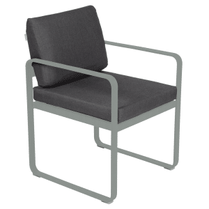 Fermob Bellevie dining armchair tuinstoel Lapilli grey - Graphite