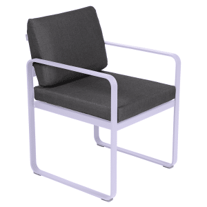 Fermob Bellevie dining armchair tuinstoel Marshmallow - Graphite