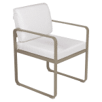 Fermob Bellevie dining armchair tuinstoel Nutmeg - Off-White