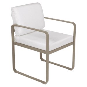 Fermob Bellevie dining armchair tuinstoel Nutmeg - Off-White