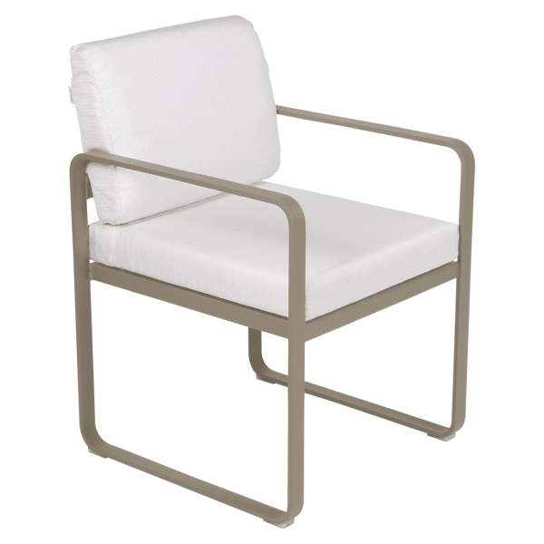 Fermob Bellevie dining armchair tuinstoel Nutmeg - Off-White