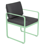 Fermob Bellevie dining armchair tuinstoel Opaline green - Graphite