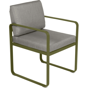 Fermob Bellevie dining armchair tuinstoel Pesto - Grey taupe