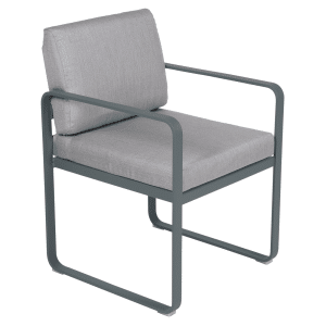 Fermob Bellevie dining armchair tuinstoel Storm grey - Flannel