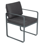 Fermob Bellevie dining armchair tuinstoel Storm grey - Graphite