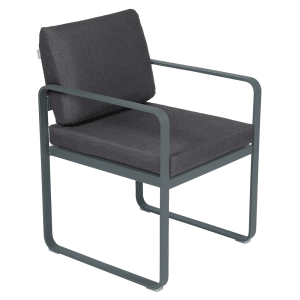 Fermob Bellevie dining armchair tuinstoel Storm grey - Graphite