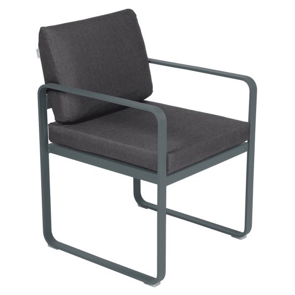 Fermob Bellevie dining armchair tuinstoel Storm grey - Graphite