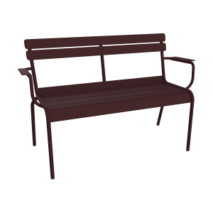 Fermob Luxembourg tuinbank met armleuning Black Cherry