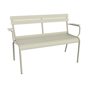 Fermob Luxembourg tuinbank met armleuning Clay Grey
